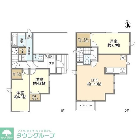 4103さいたま市上木崎8期2棟2号棟の物件間取画像
